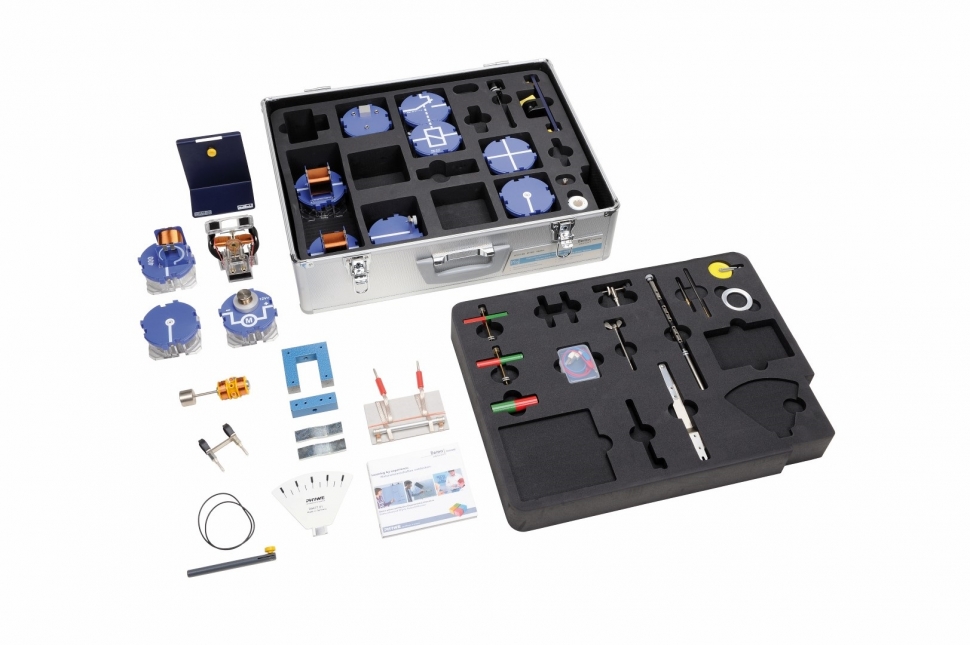 Trusa de electricitate/electronica sistemul suplimentar electromagnetism si inductie  pentru tabla magnetica 15571-88 PHYWE Germania